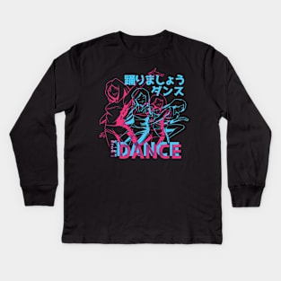 Anime dancing girl Kids Long Sleeve T-Shirt